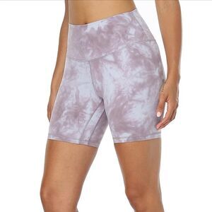 YUNOGA Women's High Waisted Yoga Shorts - 6"